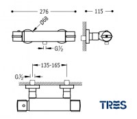 TERMOSTATICA DUCHA LEX TRES